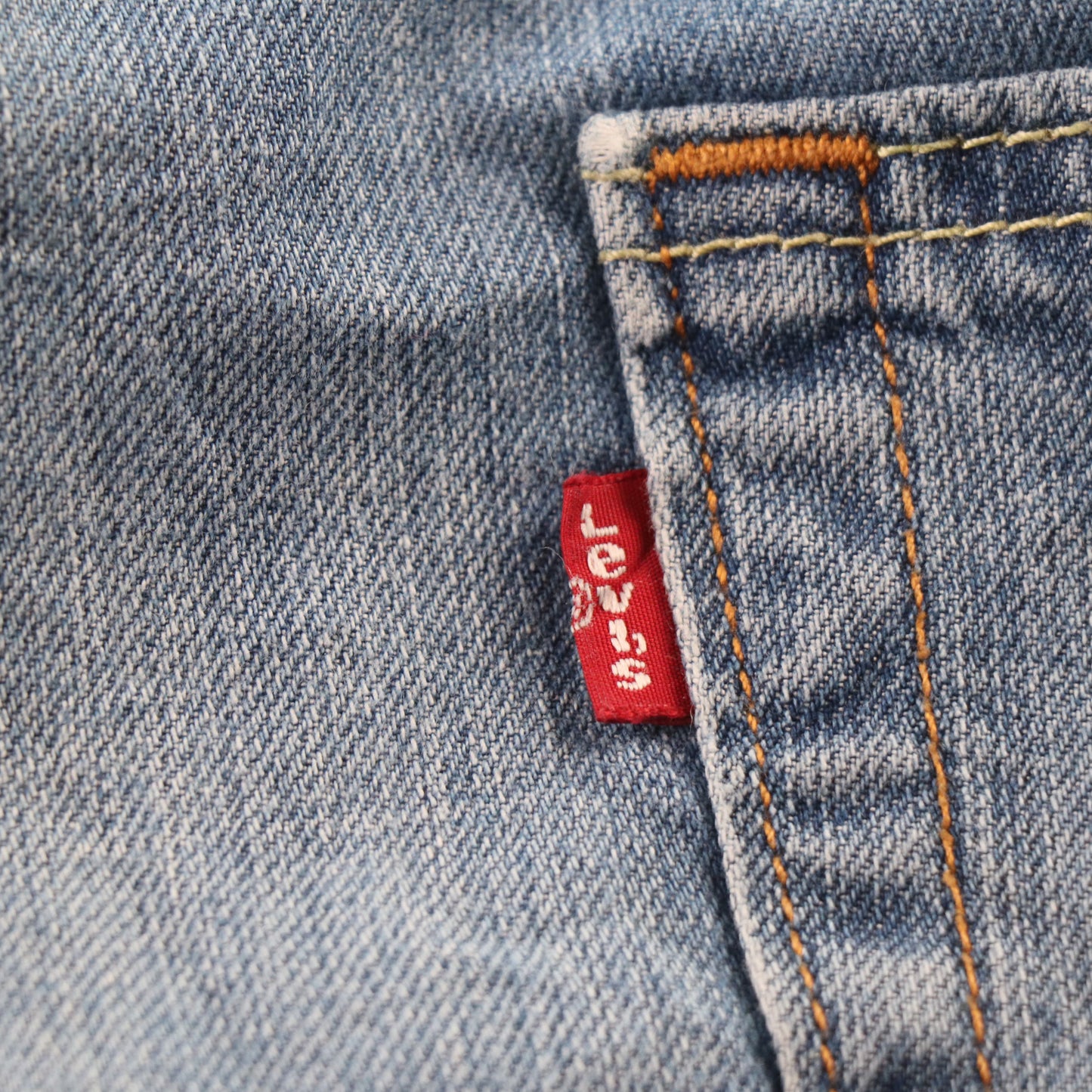 Levi's 505 Orange Tab W40 L31 Straight Leg Regular Fit Blue Denim Jeans