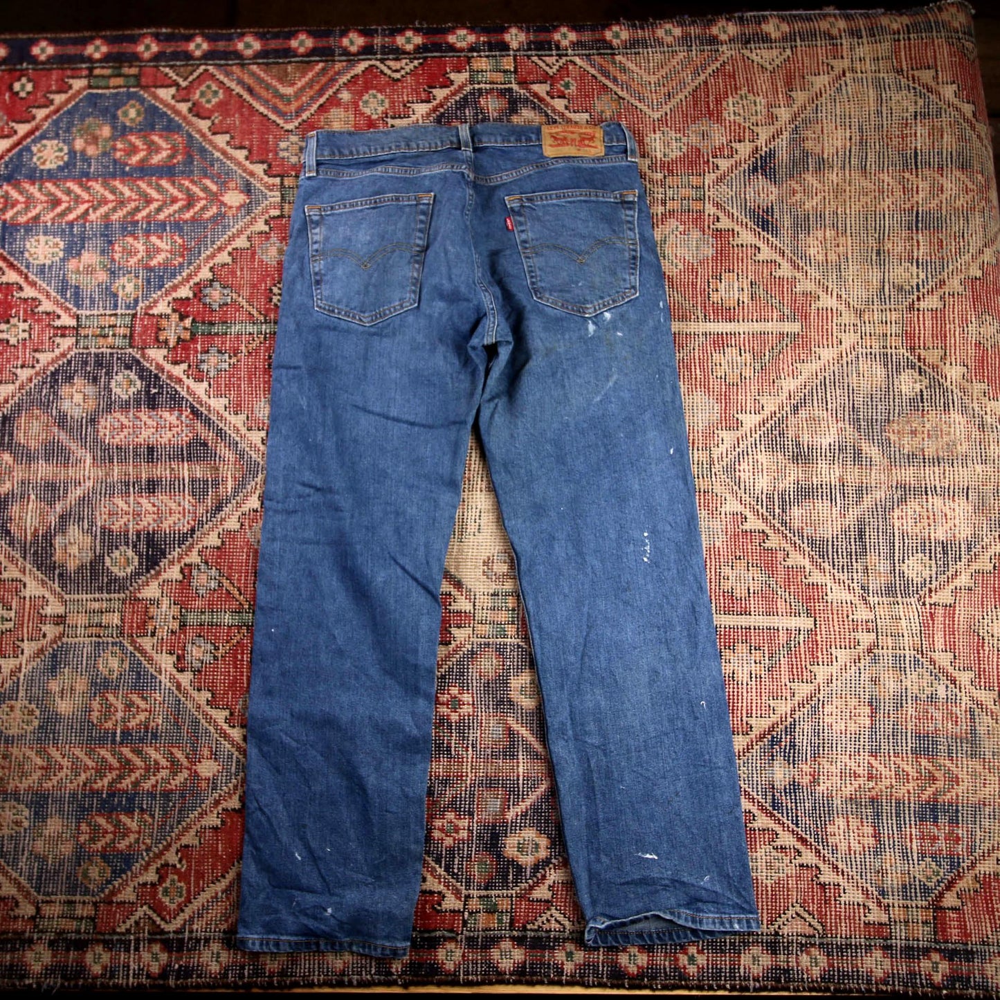 Levi's 505 W34 L30 Straight Leg Regular Fit Blue Denim Jeans