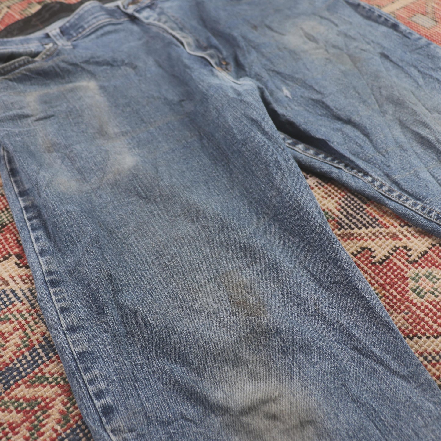 Wrangler W40 L30 Straight Leg Regular Fit Blue Denim Jeans
