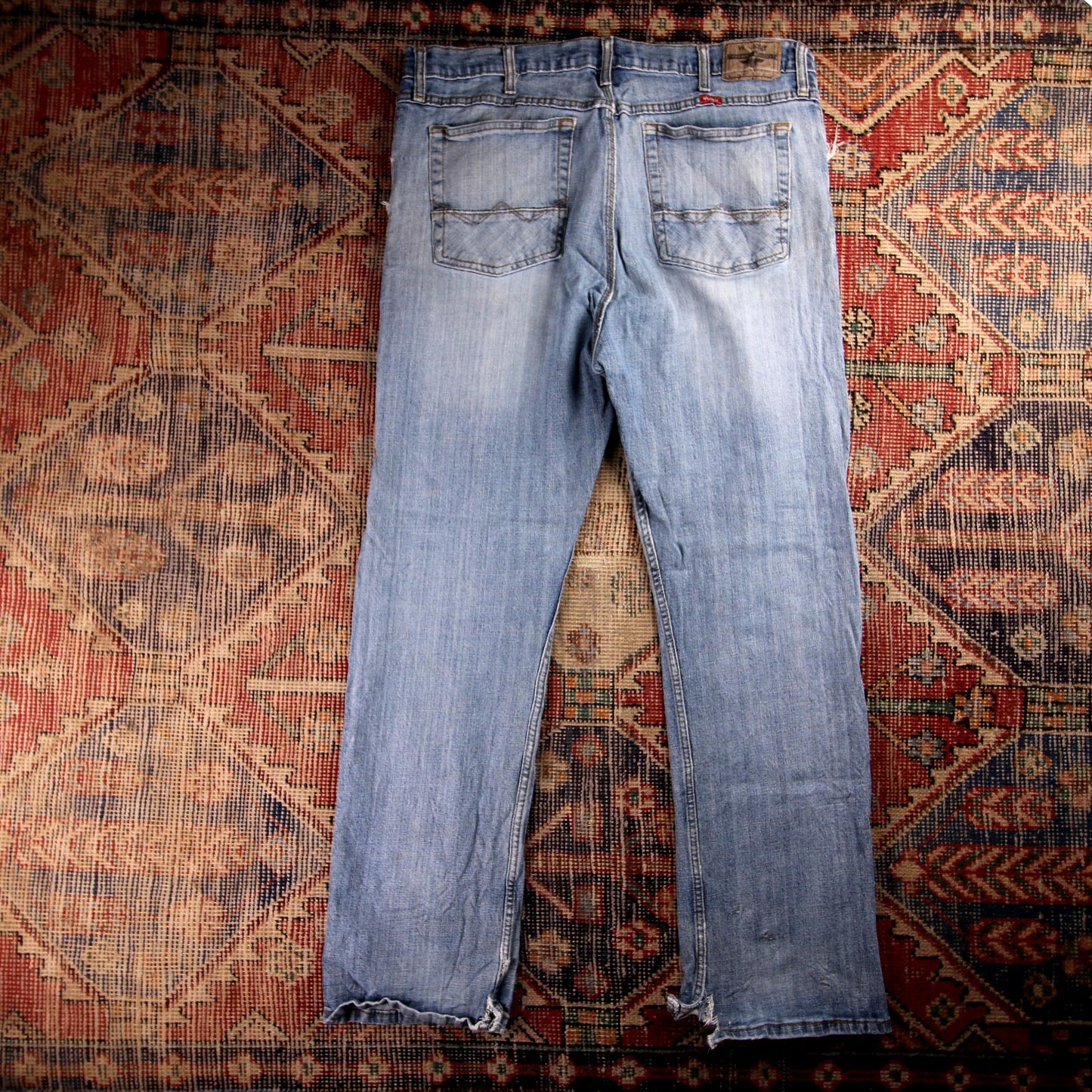 Wrangler W36 L30 Straight Blue Denim Jeans