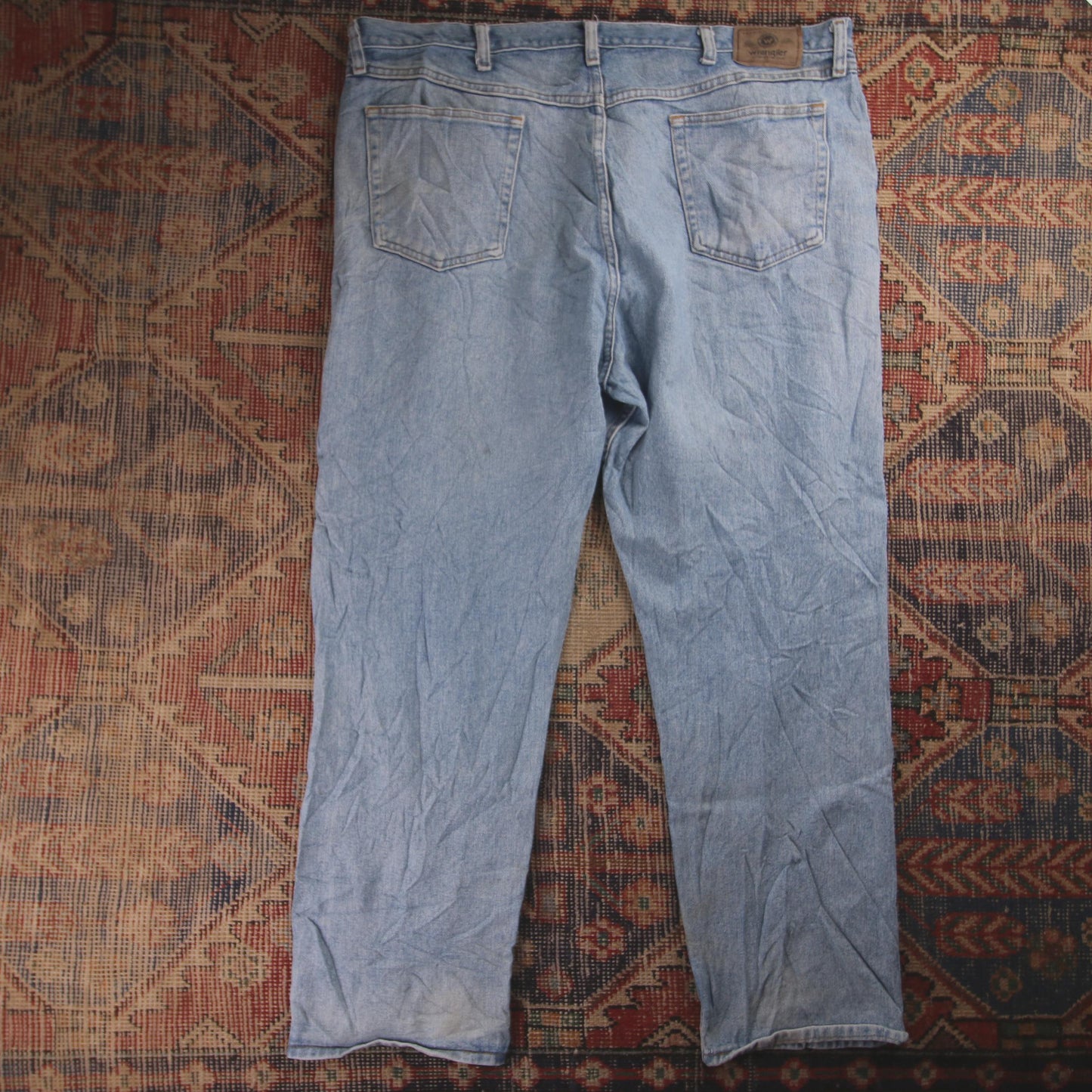 Wrangler W42 L30 Relaxed Blue Denim Jeans
