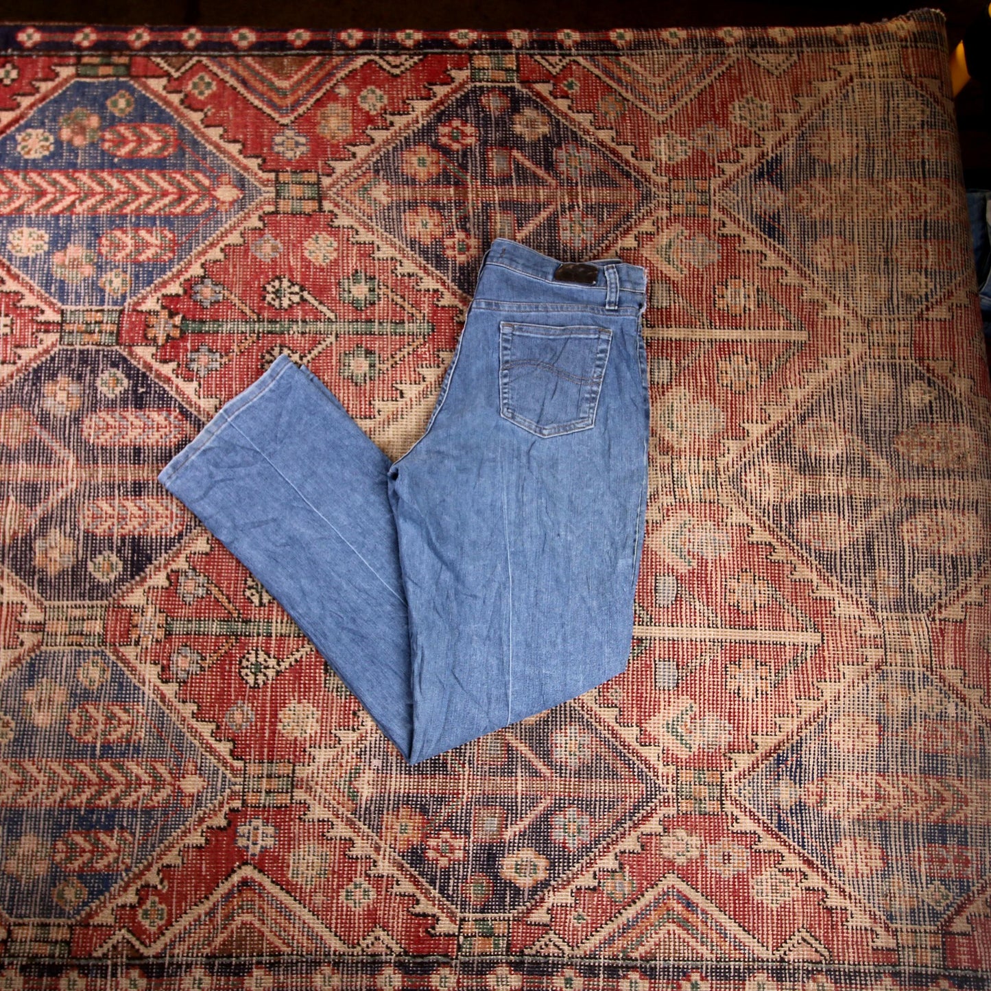 Lee W30 L31 Straight Leg Relaxed Fit Blue Denim Jeans