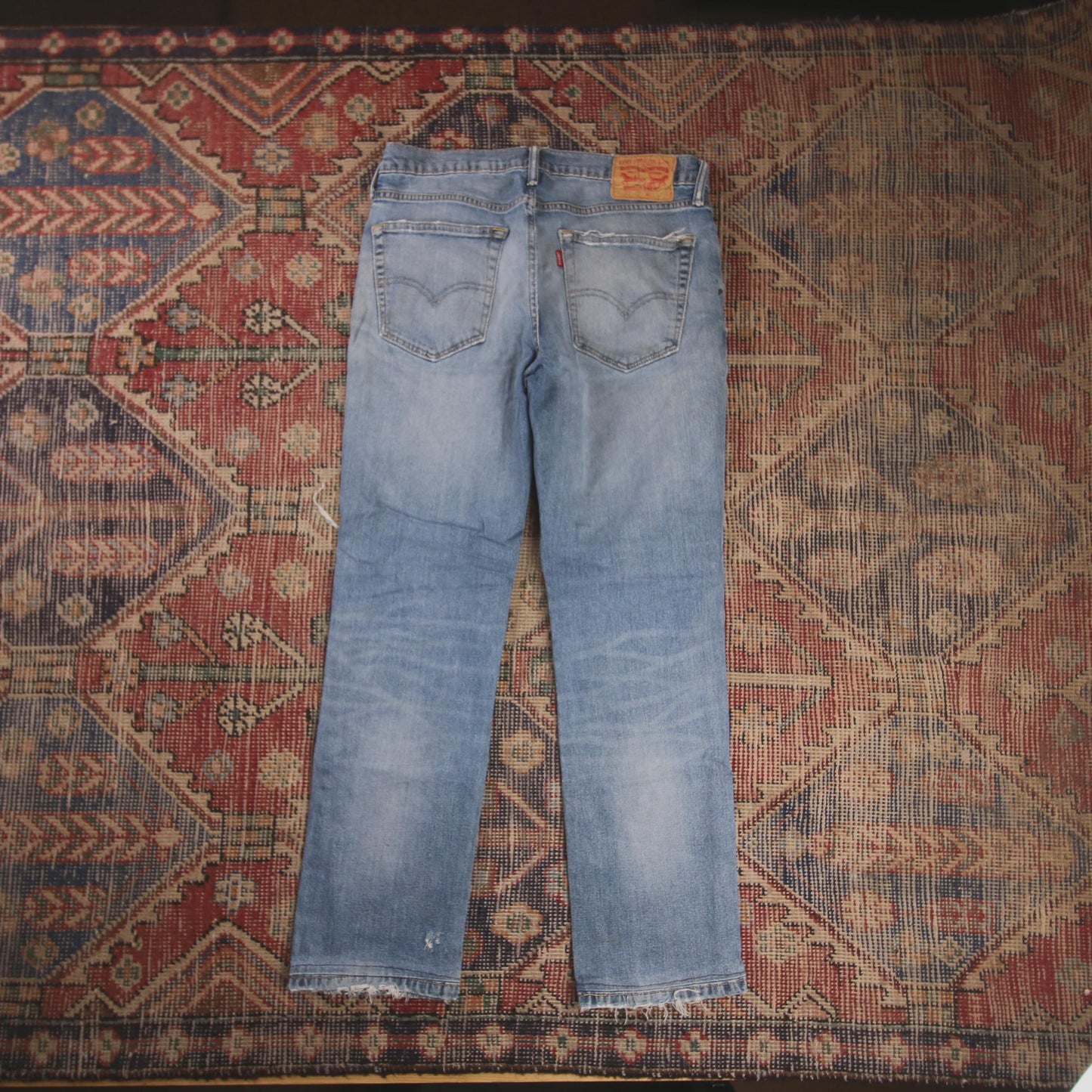Levi's W30 L27 Straight Leg Classic Ripped Style Blue Denim Jeans