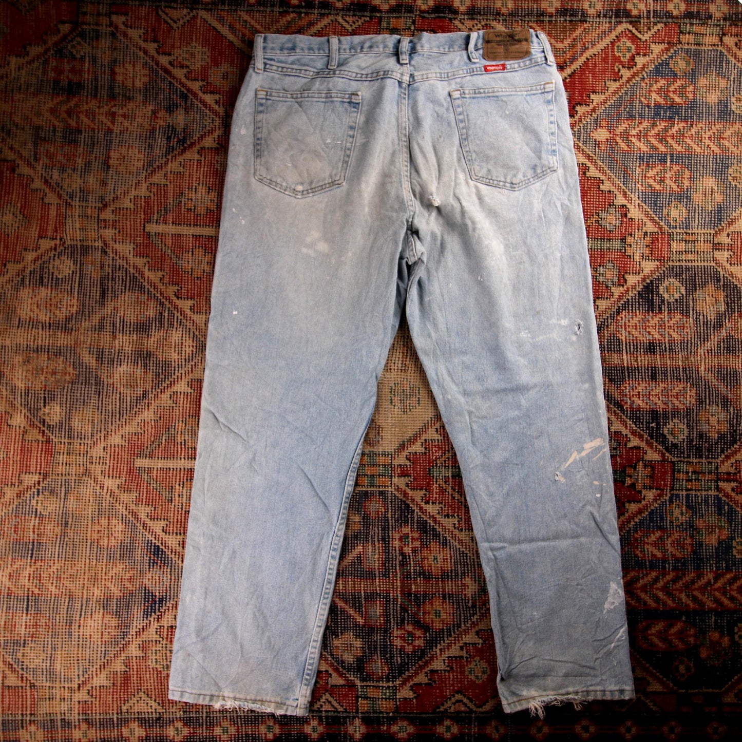 Wrangler W38 L29 Straight Leg Blue Denim Jeans