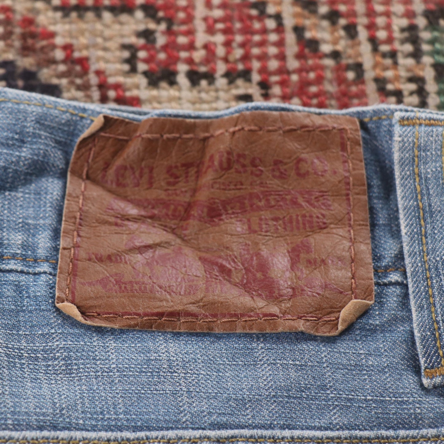 Levi's Red Tab W36 L34 Straight Leg Blue Denim Jeans
