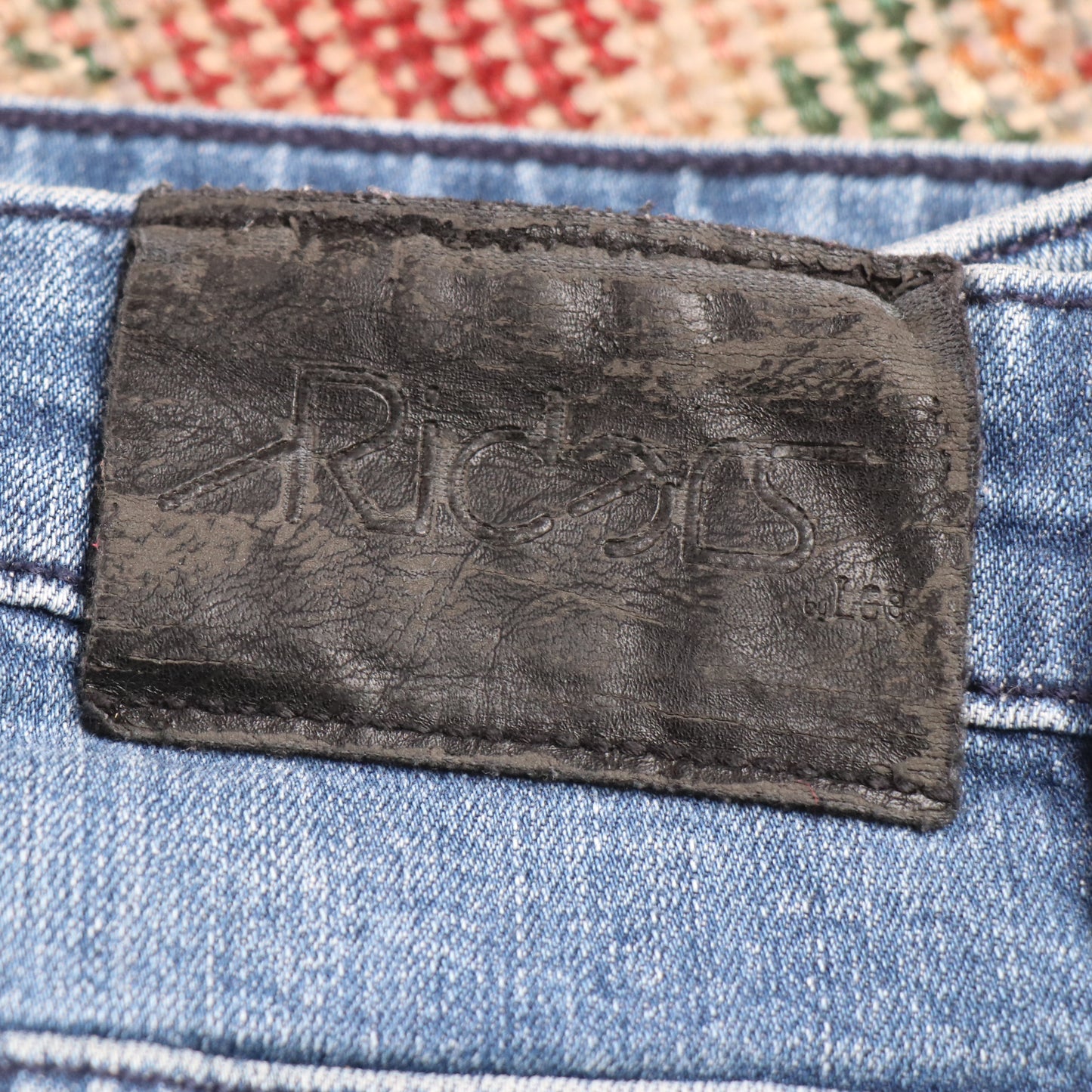 Riders W34 L27 Straight Leg Blue Denim Jeans