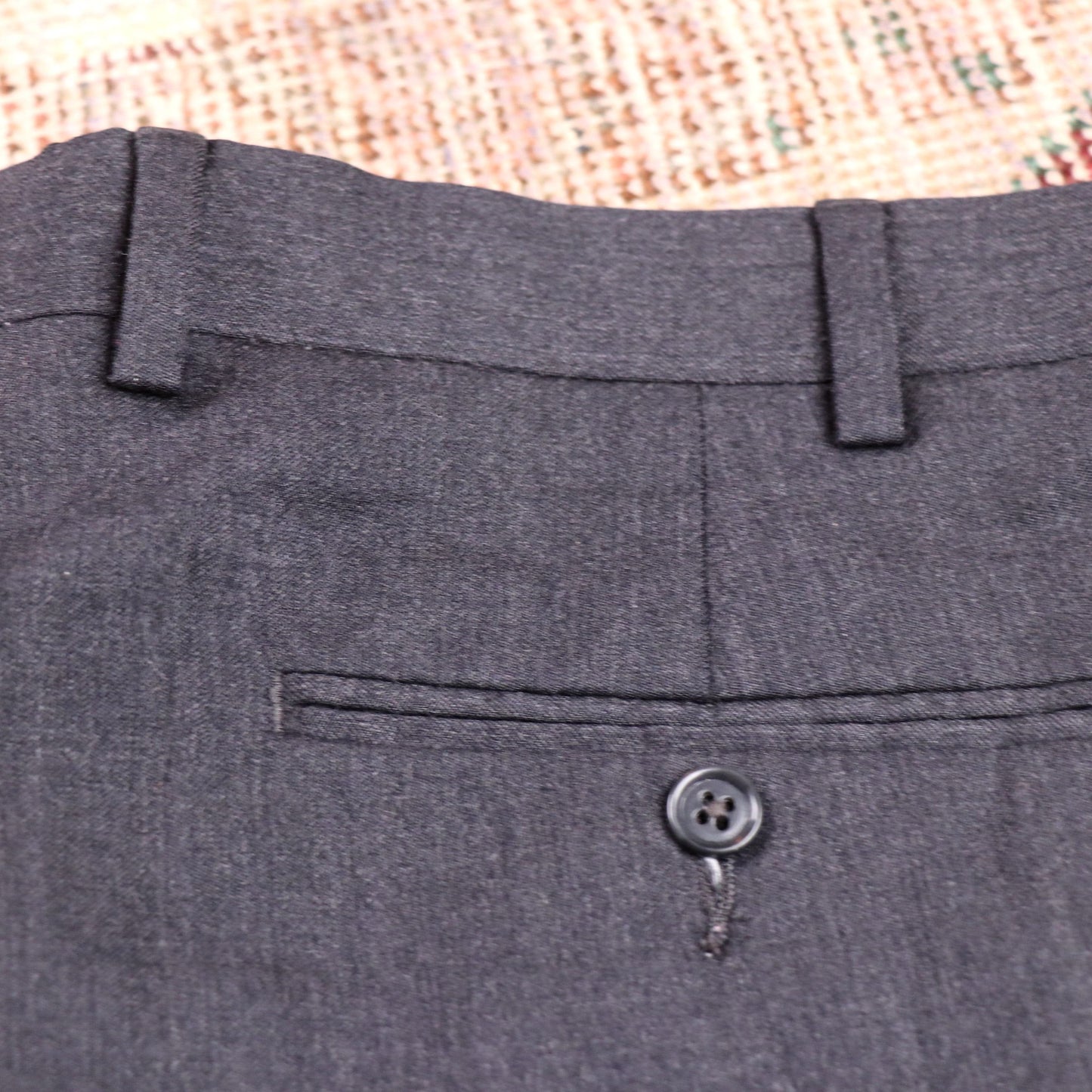 Lauren Ralph Lauren W38 L29 Straight Leg Black Cotton Blend Trousers
