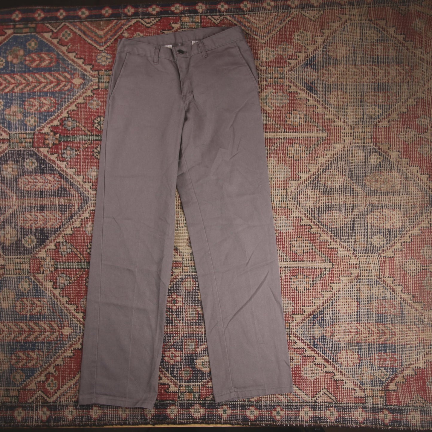 Dickies W30 L30 Straight Leg Blue Cotton Blend Trousers