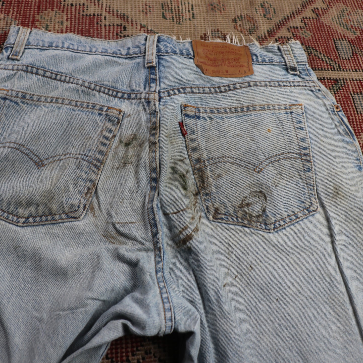 Levi's 551 W32 L28 Straight Leg Loose Fit Blue Denim Jeans