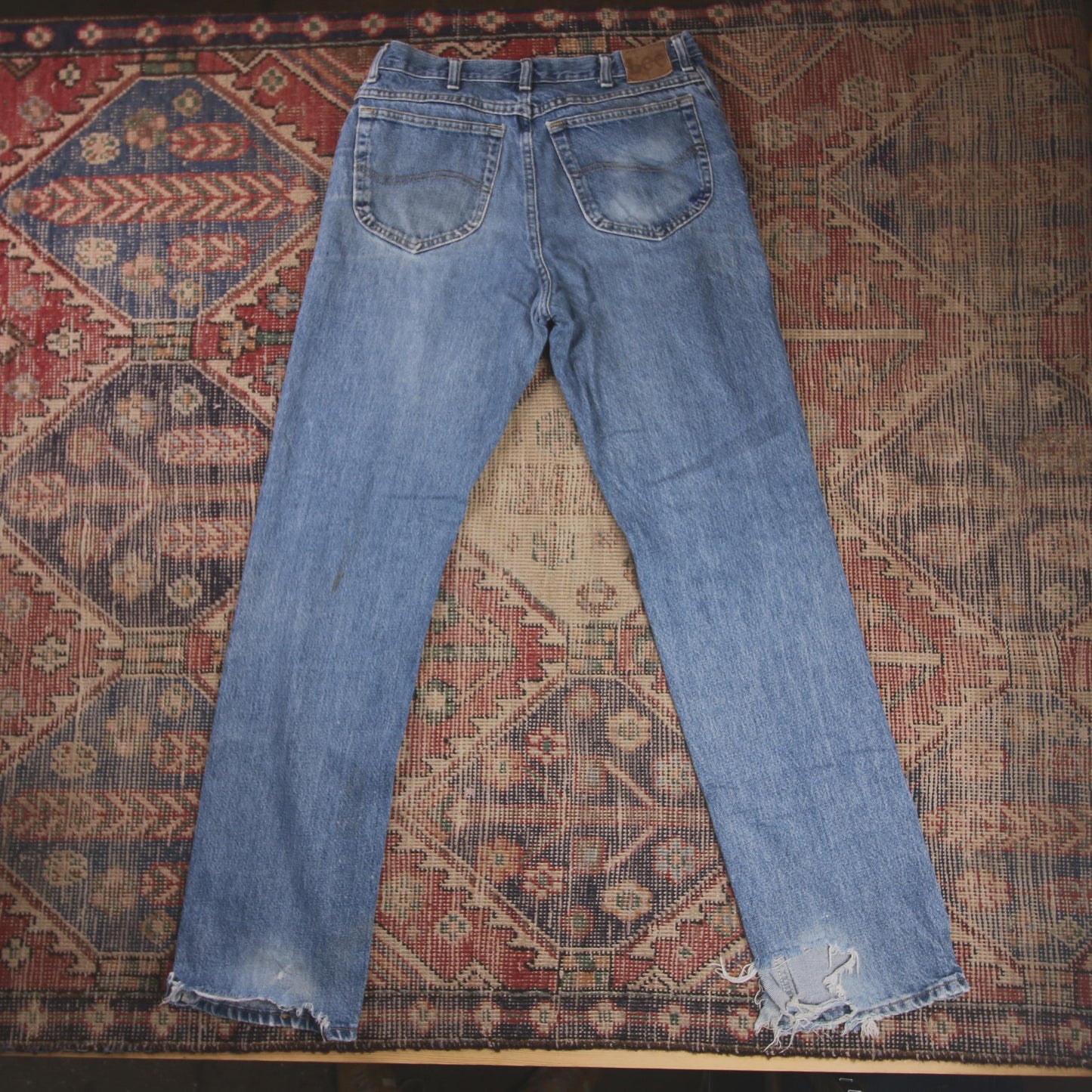 Lee W32 L33 Straight Leg Relaxed Fit Blue Denim Jeans