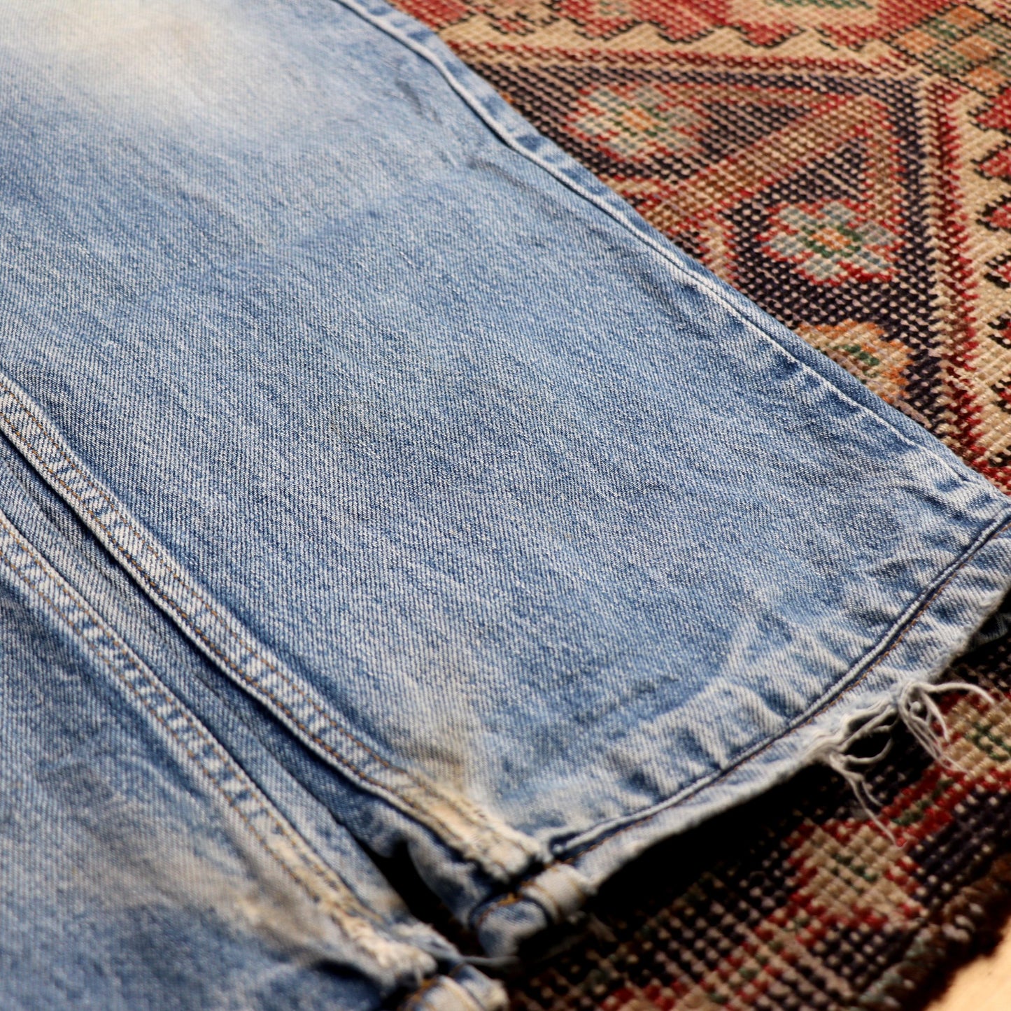 Lee W32 L28 Straight Leg Relaxed Fit Blue Denim Jeans