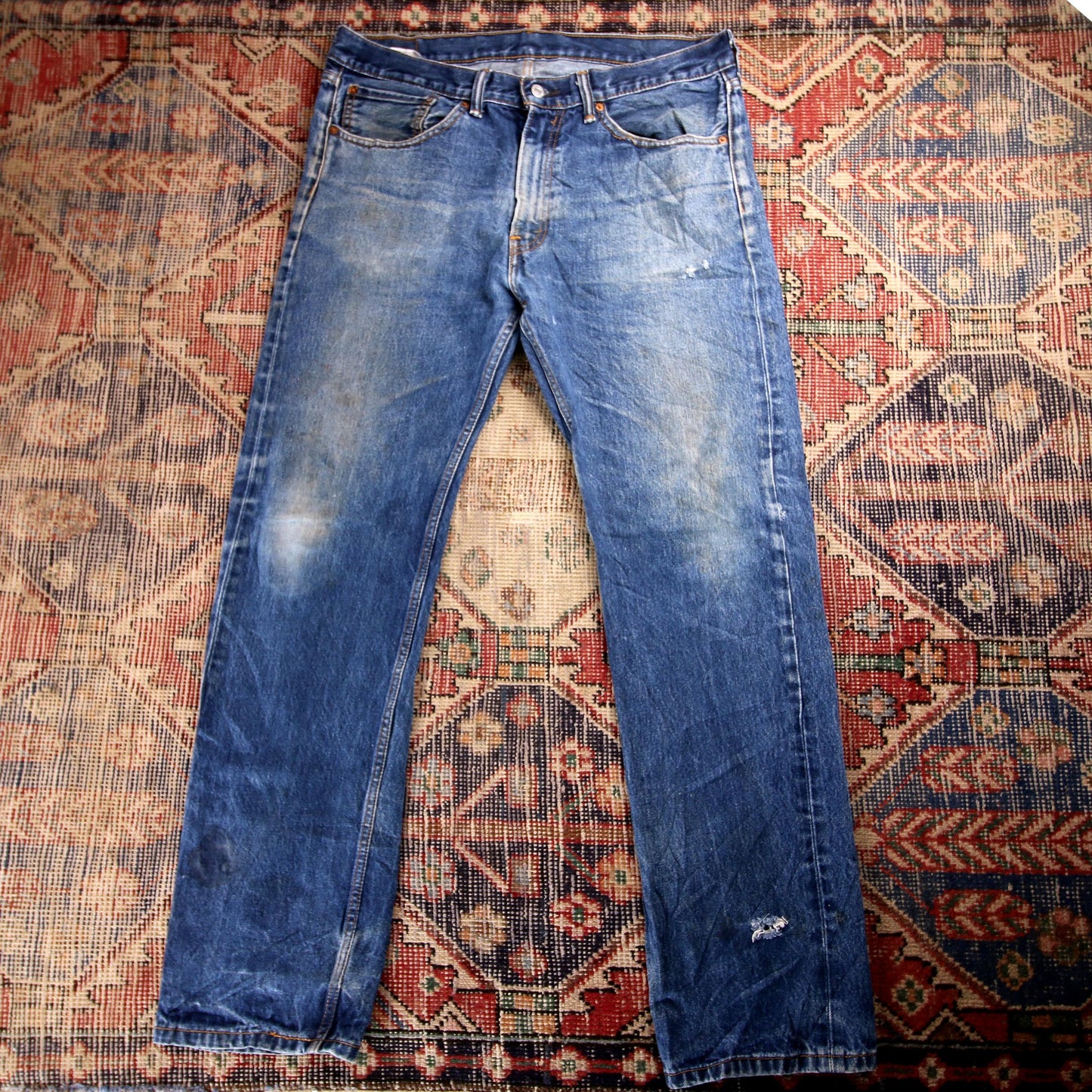 Levi's 505 W36 L32 Straight Leg Regular Fit Blue Denim Jeans