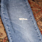Lee W30 L30 Straight Leg Relaxed Fit Classic Ripped Style Blue Denim Jeans