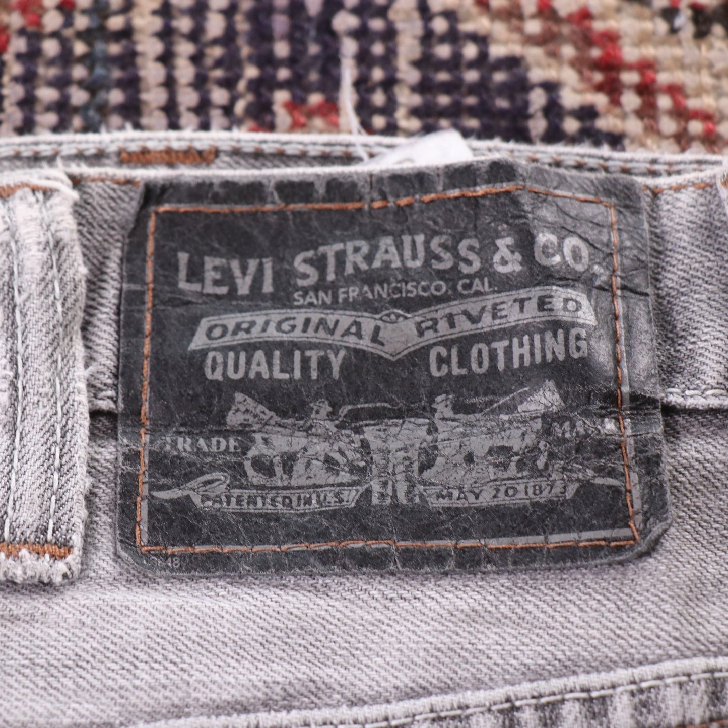 Levi's 505 Red Tab W38 L30 Straight Leg Regular Fit Grey Denim Jeans