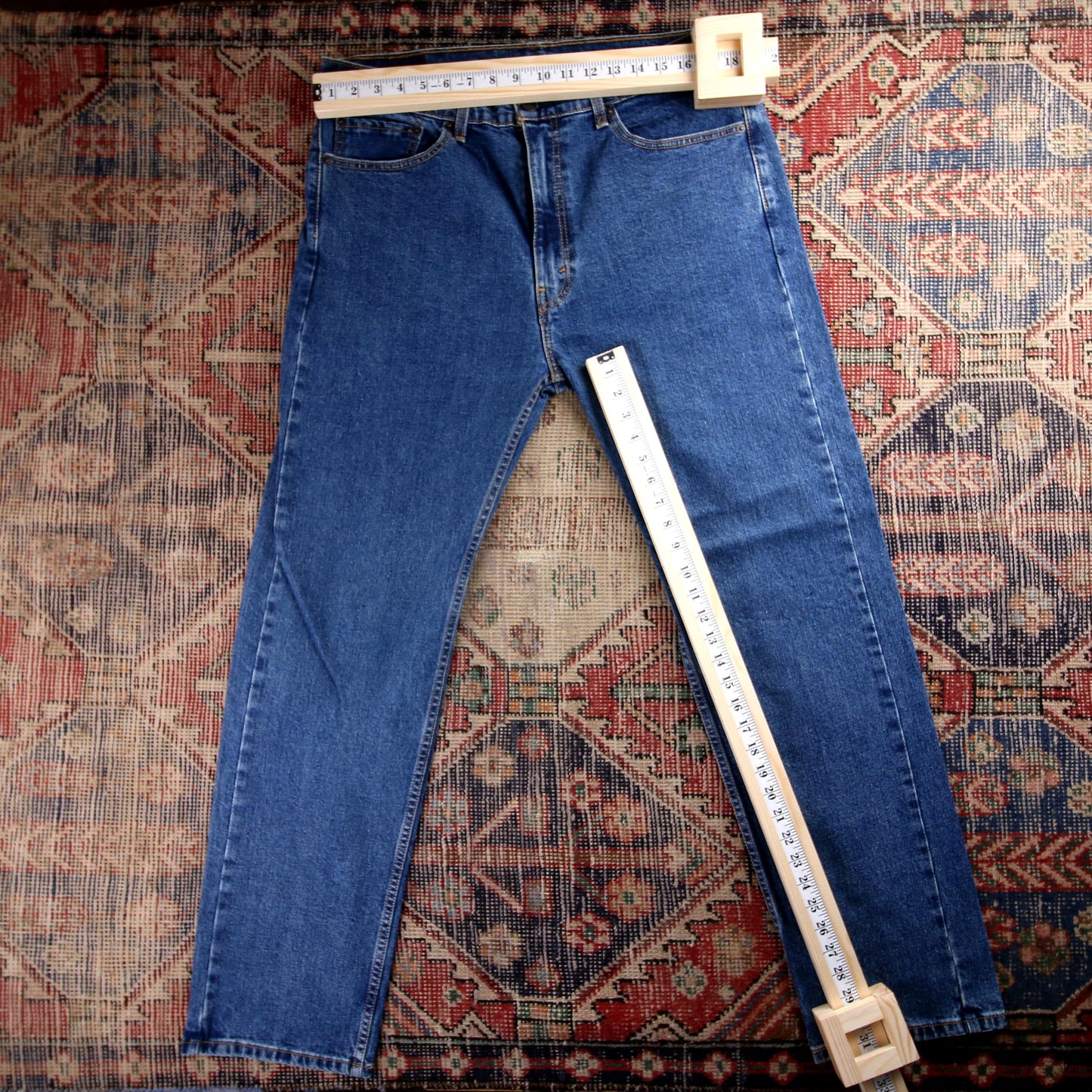 Levi's 505 W36 L29 Straight Leg Regular Fit Blue Denim Jeans