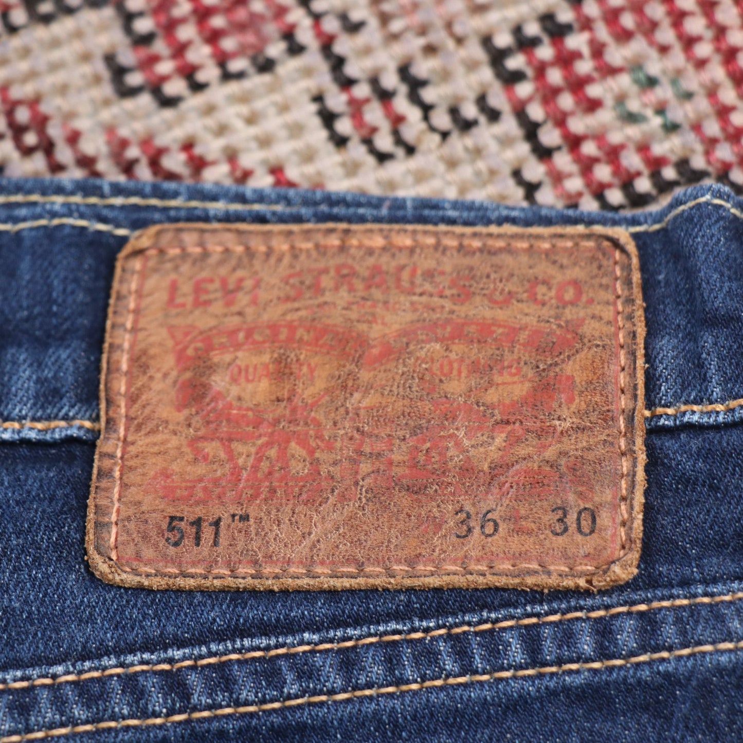 Levi's 511 W36 L26 Slim Fit Blue Denim Jeans