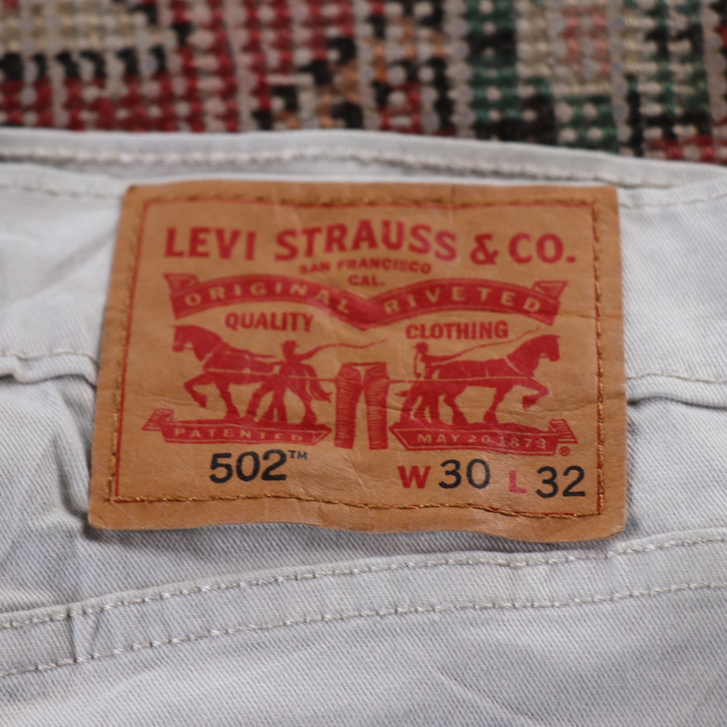Levi's 502 White Tab W30 L29 Tapered Leg Regular Fit White Denim Jeans