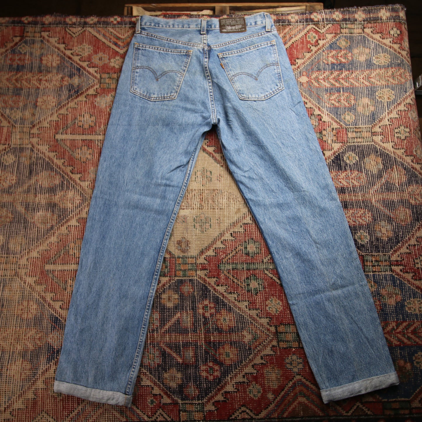 Levi's Orange Tab W32 L30 Tapered Leg Relaxed Fit Blue Denim Jeans