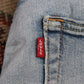 Levi's 527 W36 L24 Bootcut Distressed Style Blue Denim Jeans