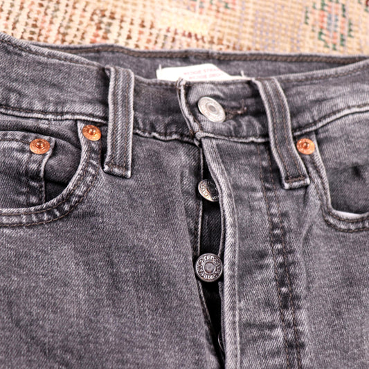 Levi's 501 W24 L26 Original Fit Black Denim Jeans