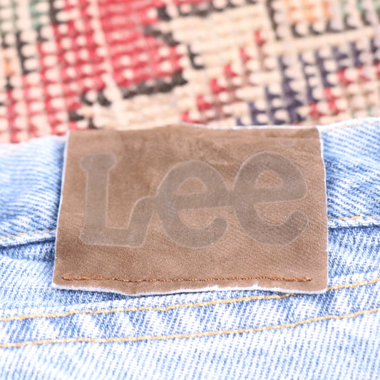 Lee W36 L32 Straight Leg Relaxed Fit Blue Denim Jeans