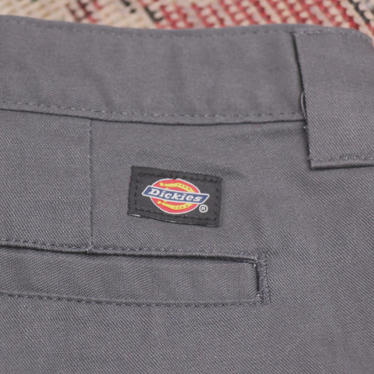 Dickies W26 L28 Straight Leg Grey Cotton Blend Trousers