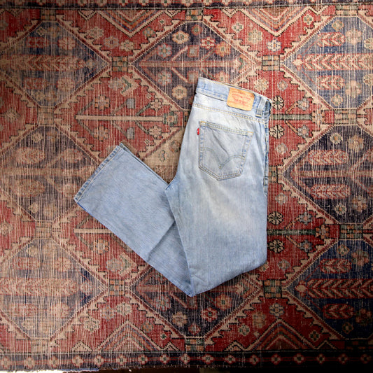 Levi's 506 Red Tab W28 L34 Straight Leg Blue Denim Jeans