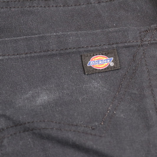 Dickies W36 L29 Straight Leg Black Cotton Blend Trousers