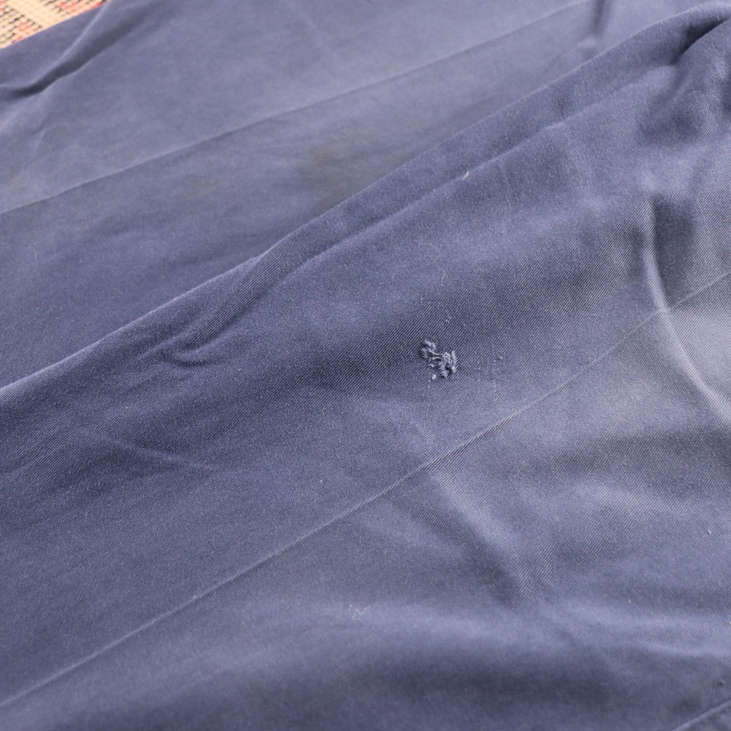 Wrangler W36 L33 Straight Leg Blue Cotton Blend Trousers