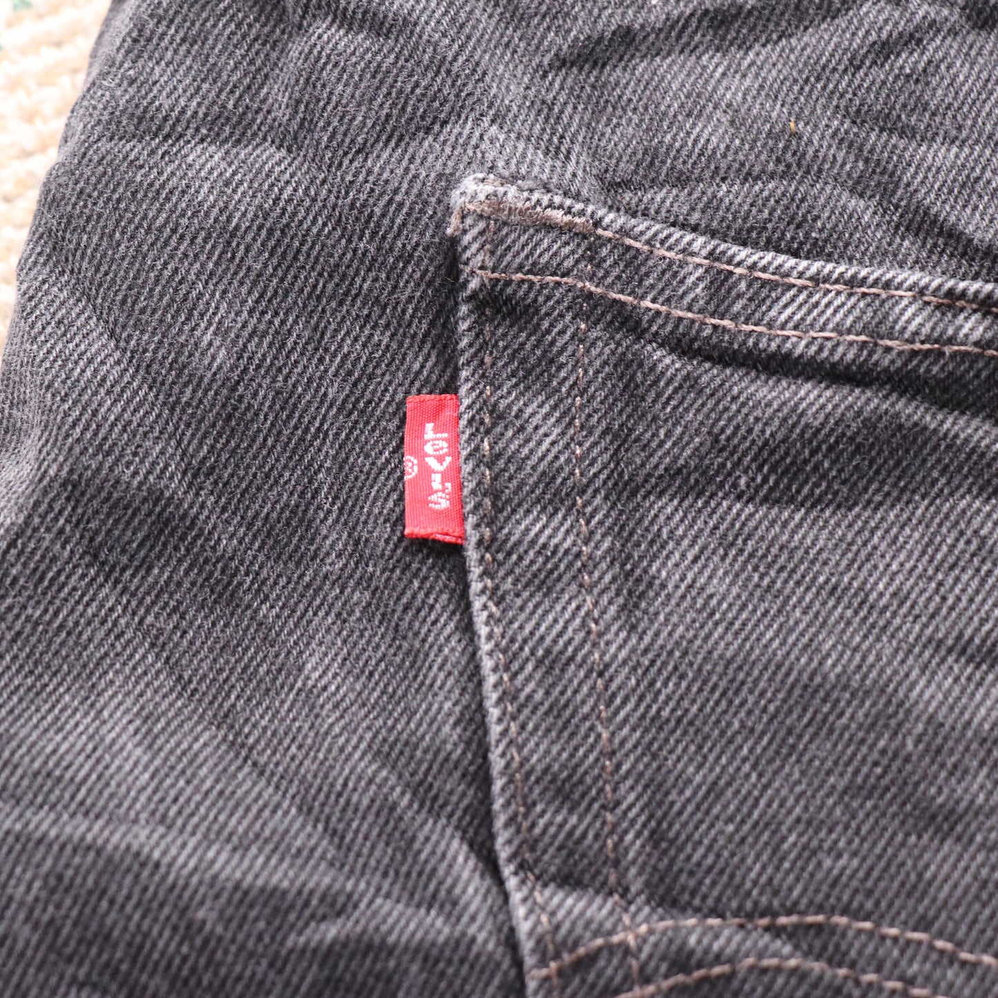 Levi's 505 W38 L33 Straight Leg Regular Fit Black Denim Jeans