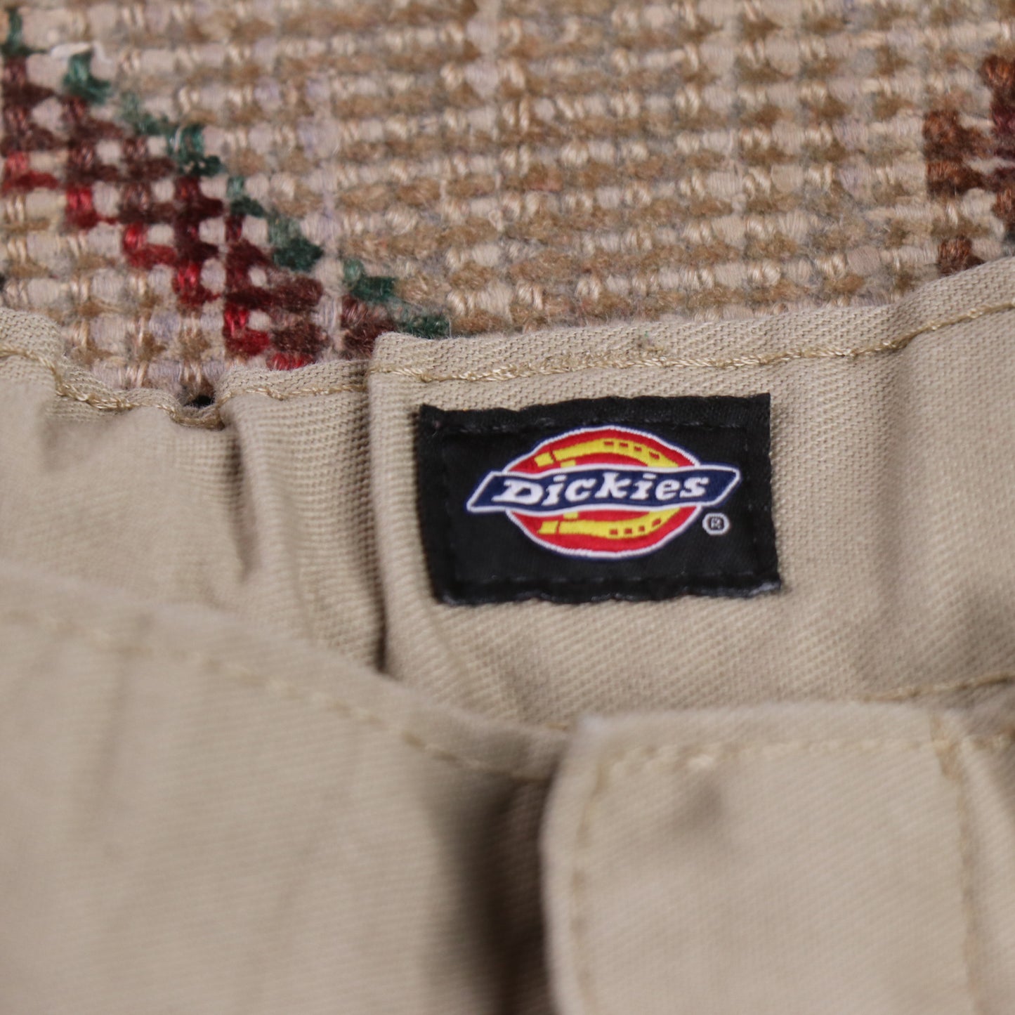 Dickies W28 L30 Straight Leg Beige Cotton Blend Trousers