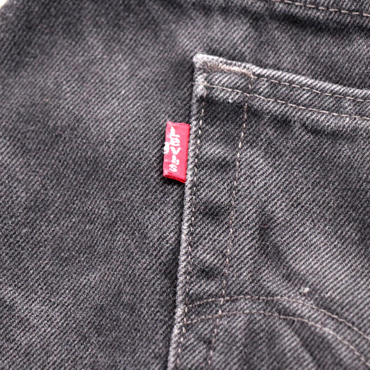 Levi's W36 L32 Straight Leg Loose Fit Black Denim Jeans