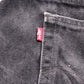 Levi's W36 L32 Straight Leg Loose Fit Black Denim Jeans