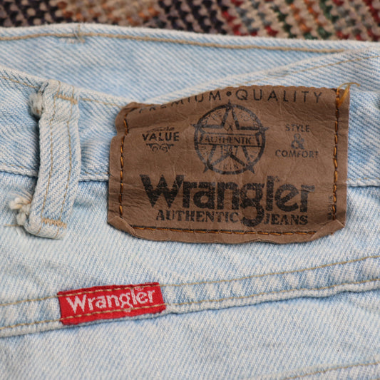 Wrangler W34 L30 Straight Leg Relaxed Fit Blue Denim Jeans