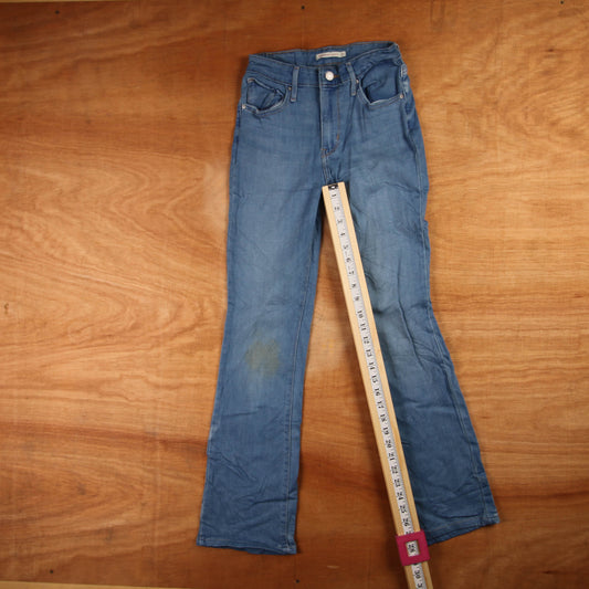 Levi's 725 Red Tab W24 L28 Bootcut Blue Denim Jeans