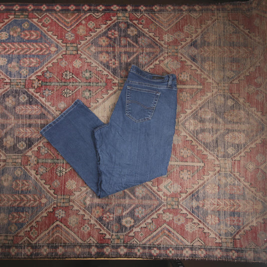 Lee W38 L27 Straight Leg Loose Fit Blue Denim Jeans