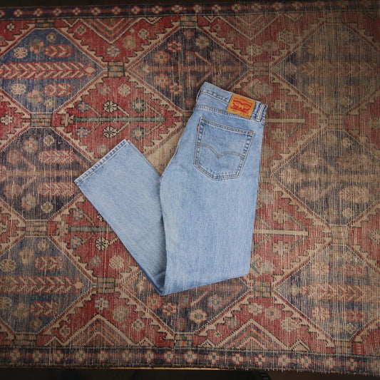 Levi's 505 W36 L34 Straight Leg Regular Fit Blue Denim Jeans