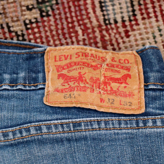 Levi's W30 L29 Straight Leg Classic Ripped Style Blue Denim Jeans