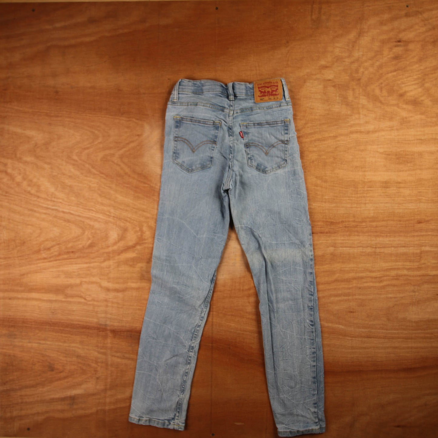 Levi's 502 Red Tab W26 L26 Tapered Leg Regular Fit Blue Denim Jeans