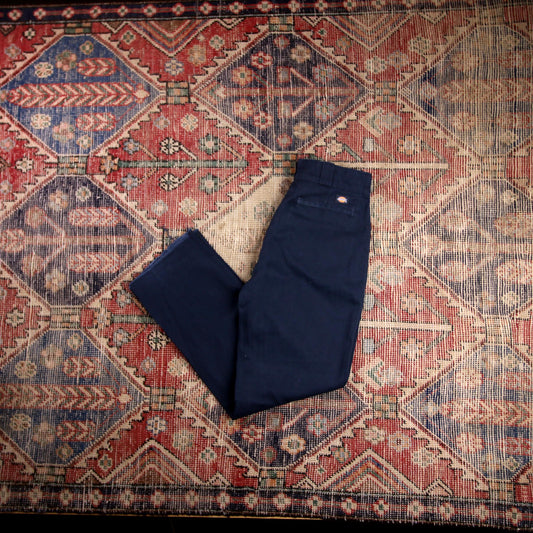 Dickies 774 W28 L28 Straight Leg Black Cotton Blend Trousers