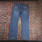 Wrangler W38 L32 Straight Leg Relaxed Fit Blue Denim Jeans