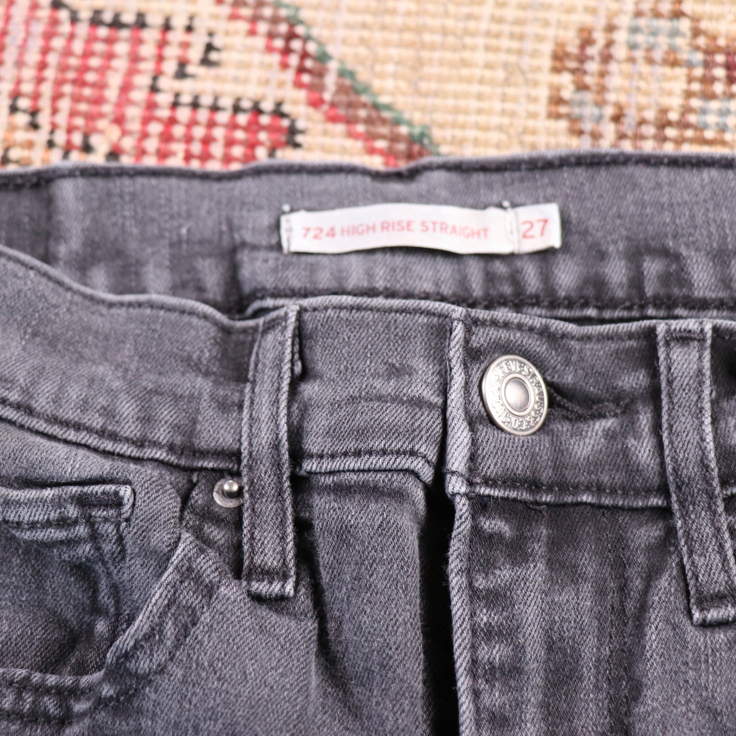 Levi's 721 W26 L28 Skinny Black Denim Jeans