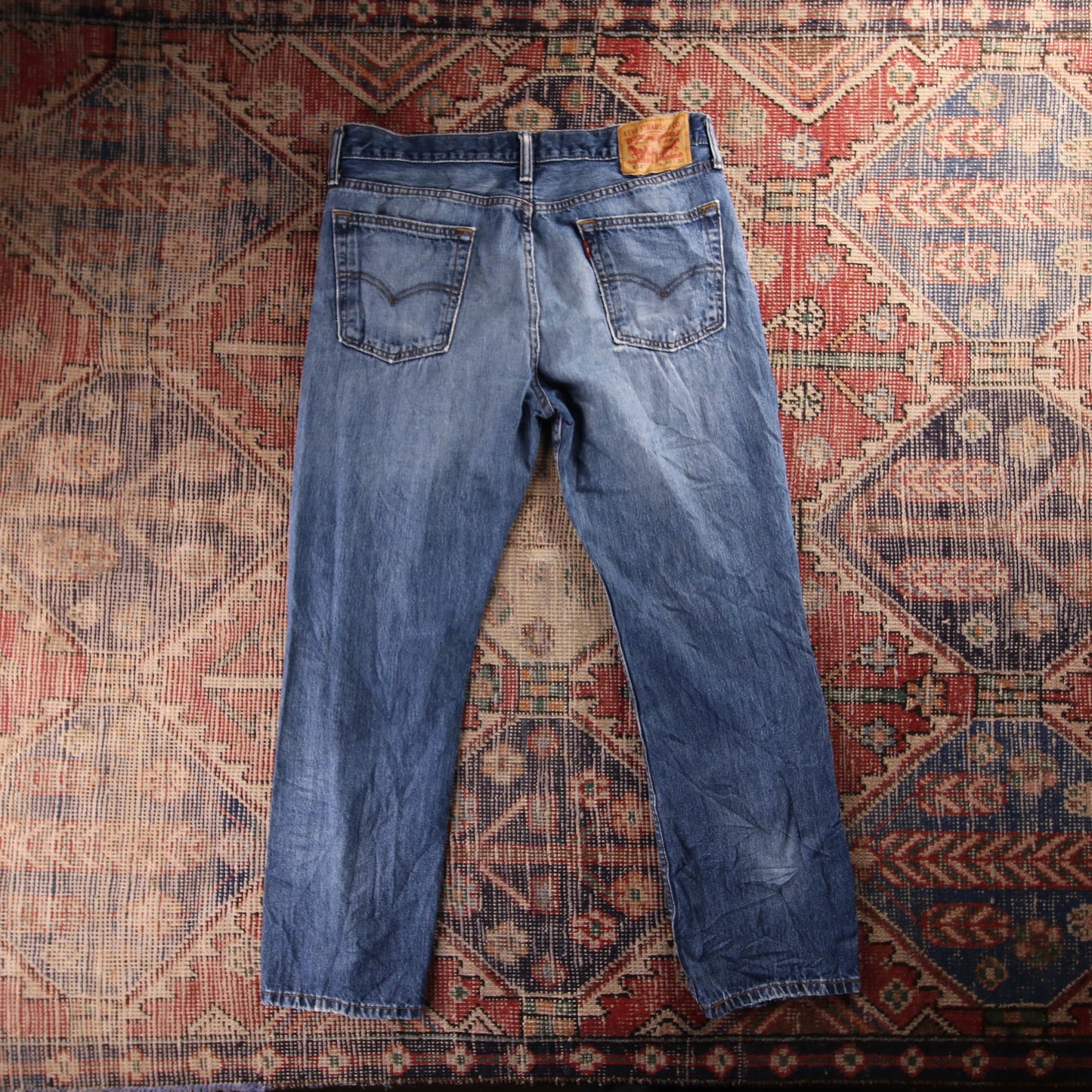 Levi's 514 Red Tab W34 L27 Straight Leg Blue Denim Jeans