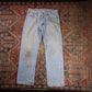 Wrangler W33 L29 Straight Leg Relaxed Fit Blue Denim Jeans