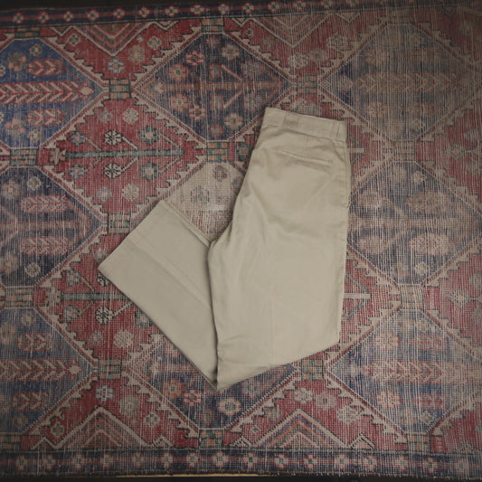 Dickies W34 L30 Straight Leg Beige Cotton Blend Trousers
