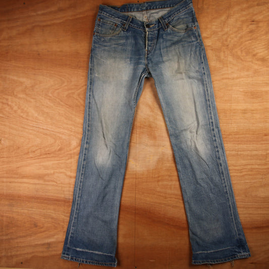 Levi's 513 Red Tab W32 L33 Straight Leg Slim Fit Blue Denim Jeans