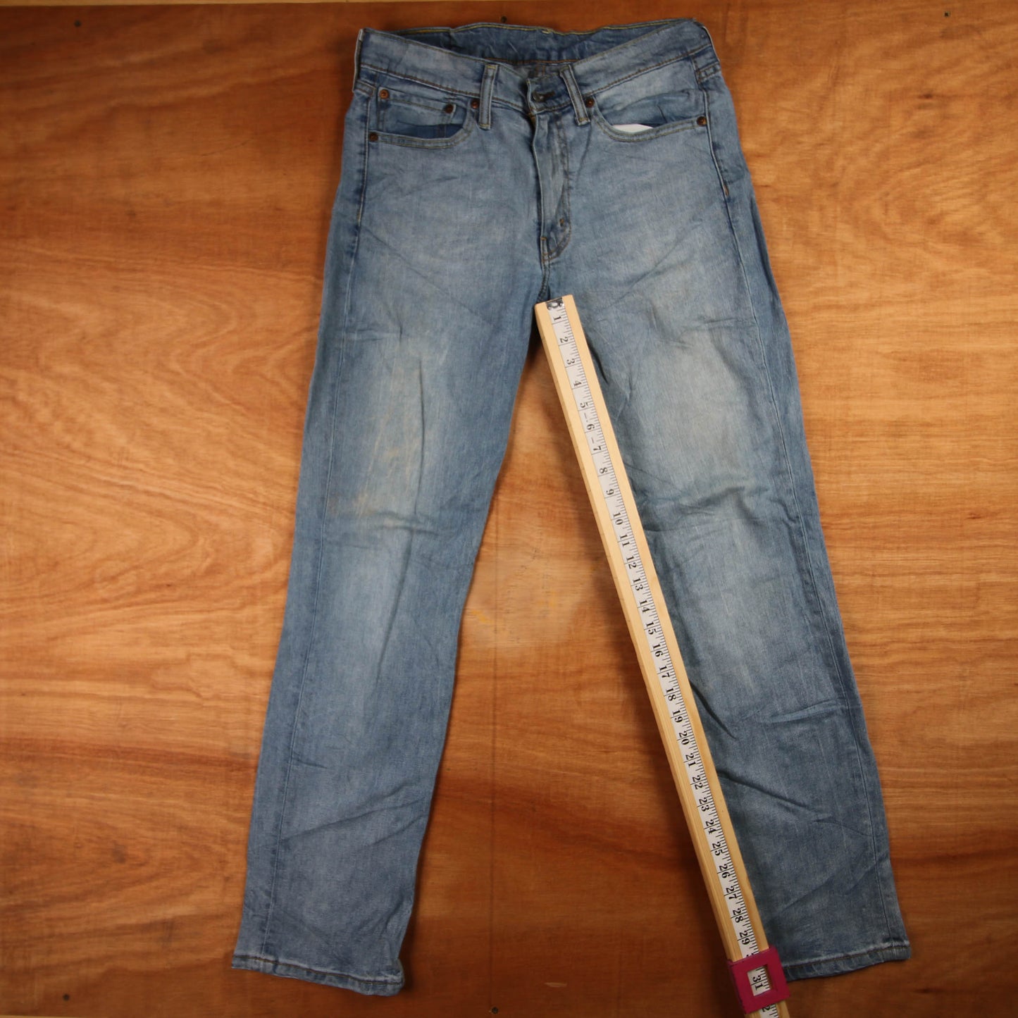 Levi's 514 Red Tab W32 L31 Straight Leg Blue Denim Jeans