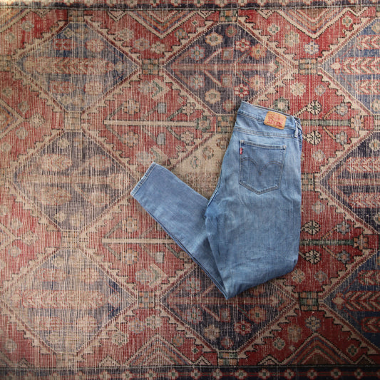 Levi's W32 L29 Skinny Classic Ripped Style Blue Denim Jeans