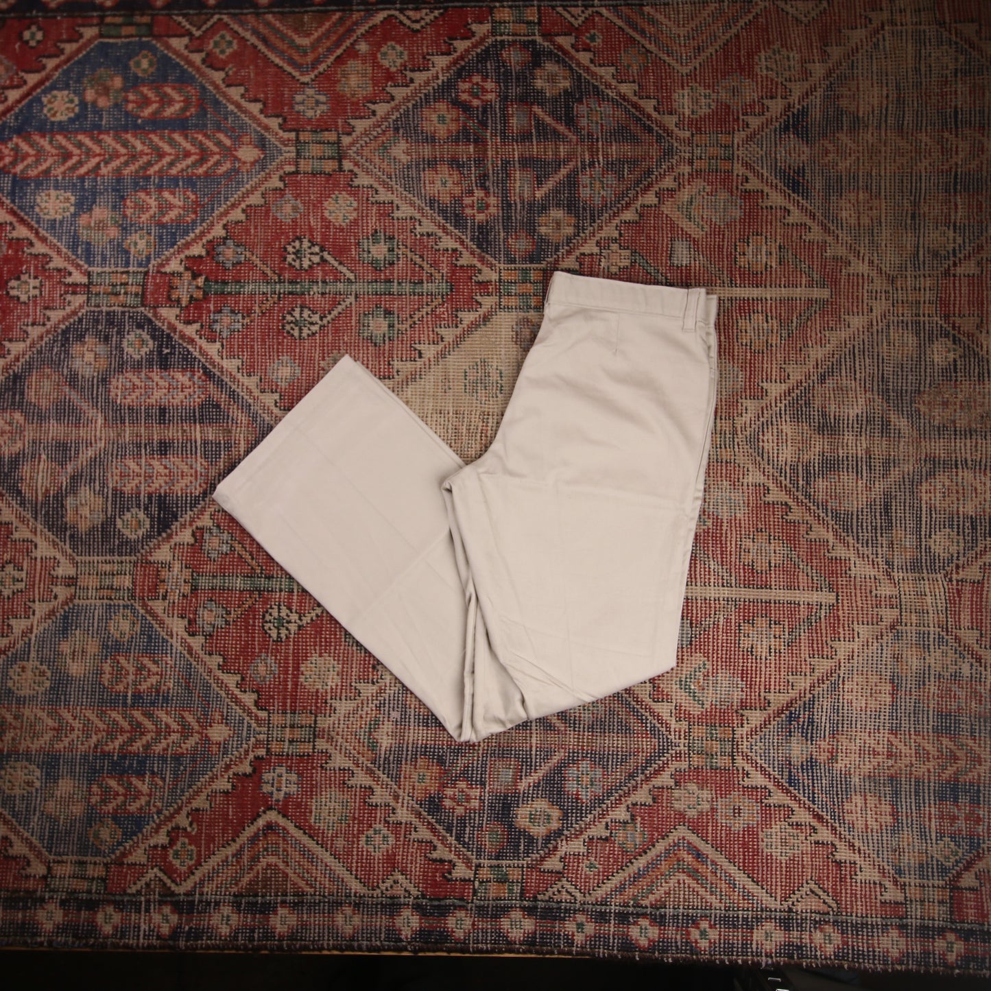Dickies W32 L28 Straight Leg Beige Cotton Blend Trousers