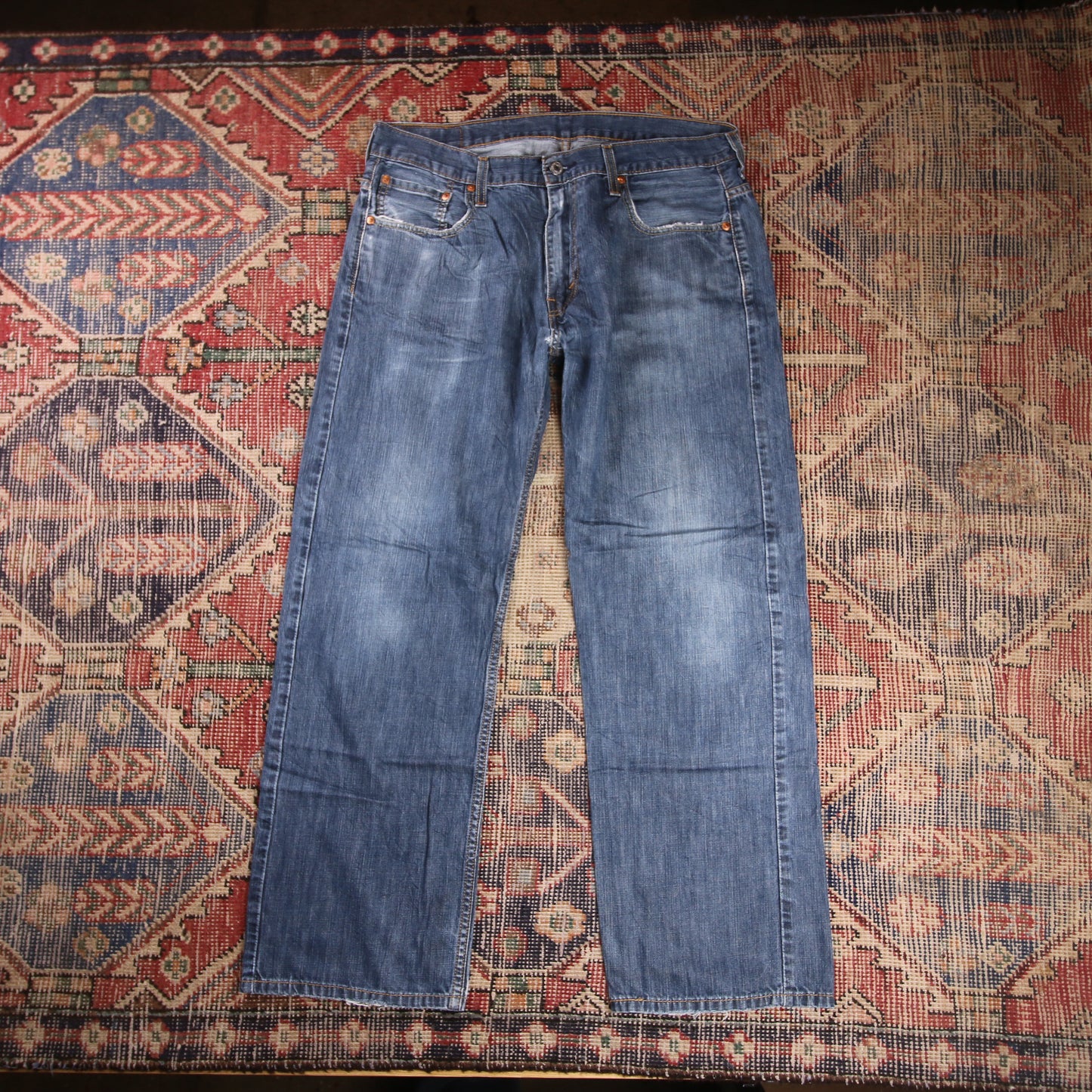 Levi's 505 W36 L30 Straight Leg Regular Fit Blue Denim Jeans
